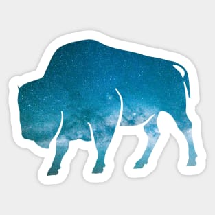 Mystical Galaxy Buffalo Night Sky Bison Native Sticker